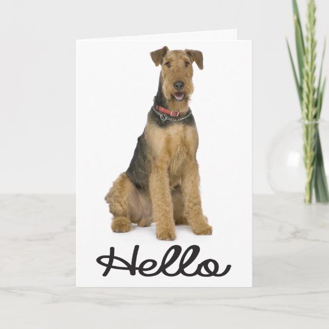 Carte de vers pour chiot Airedale - Verset (Devant)