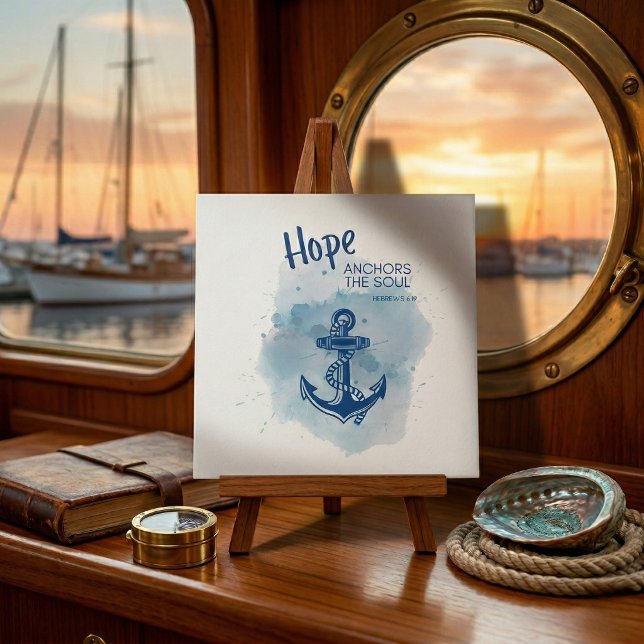 Carte de Verset Ancre d'Espoir (Faith for the high seas.)