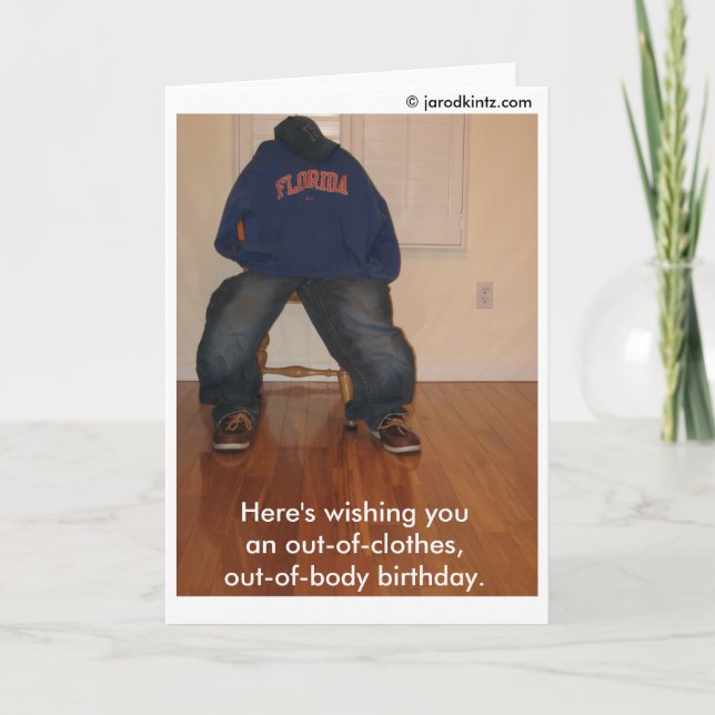 Carte -de-vêtements, anniversaire de -de-corps (Devant)