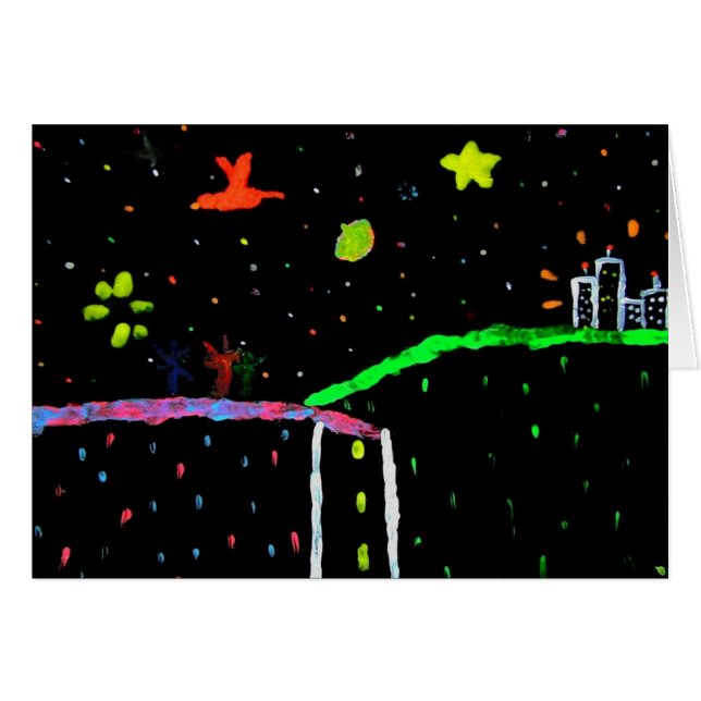 Carte de vie nocturne (Devant horizontal)