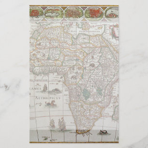 Carte de Vieux Monde antique de l'Afrique, C. 1635