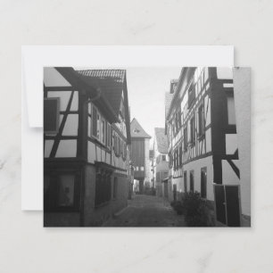 Carte de village allemand noir et blanc