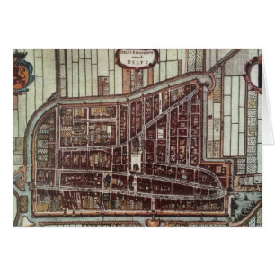 Carte de ville de Delft 1649