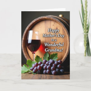 Carte de vin rustique pour la fête des mères