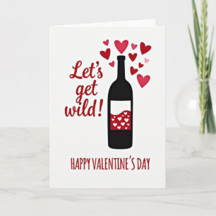 Carte de vin Saint-Valentin Amour Sauvage