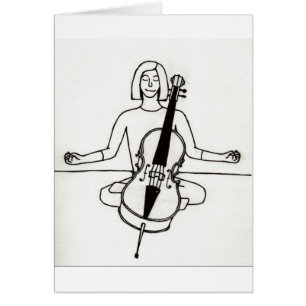 Carte de violoncelliste de zen