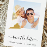 Carte de Virginie Mariage photo Enregistrer la car<br><div class="desc">Faites savoir aux invités de sauvegarder la date pour votre mariage avec ce carte photo assez minimaliste avec un plan de l'emplacement de votre événement.</div>