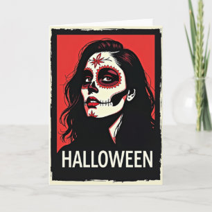 Carte de visage de crâne Halloween
