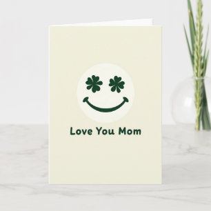 Carte de visage souriant Love You Mom