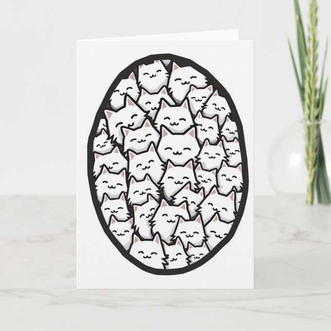Carte de Visages de Chatons Heureux (Devant)
