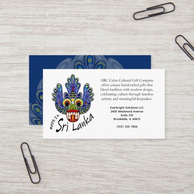 Carte de visite (Devant/Arrière en situation)