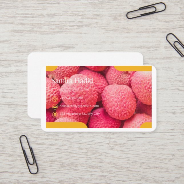  Carte de visite.  (Devant/Arrière en situation)