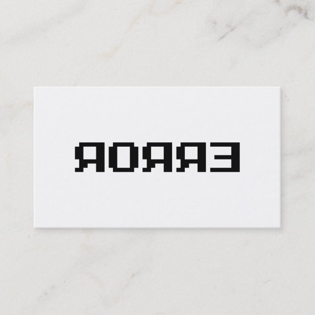 CARTE DE VISITE ЯOЯЯƎ | ERREUR (Devant)