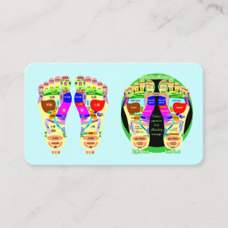 CARTE DE VISITE リフレクソロジーの足の地図 ポスター