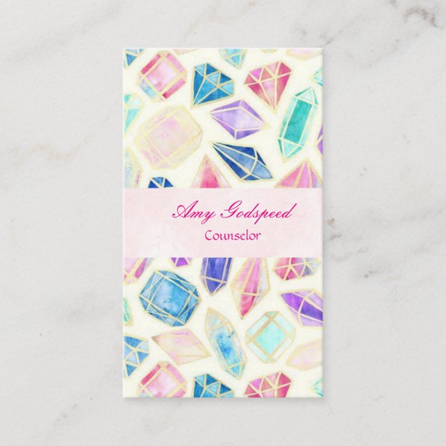 CARTE DE VISITE 宝石のイラスト名刺 (Devant)