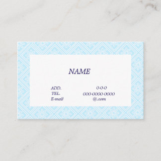 CARTE DE VISITE 文字 カスタマイズ 菊 ブルー 名刺