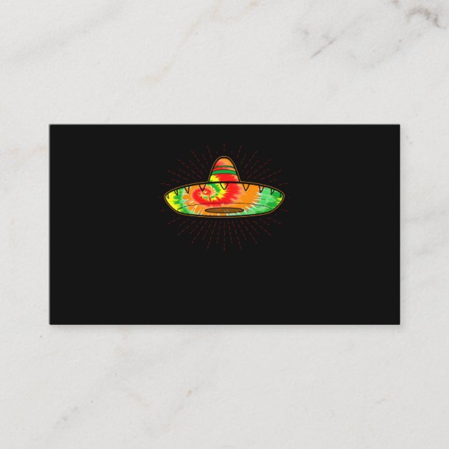 Carte De Visite 01.Cinco De Mayo Tie Dye Sombrero Tie Dye Sombrero (Devant)