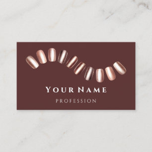 Carte De Visite 100 Clou Artiste Styliste Rose GoldPedicure Manucu