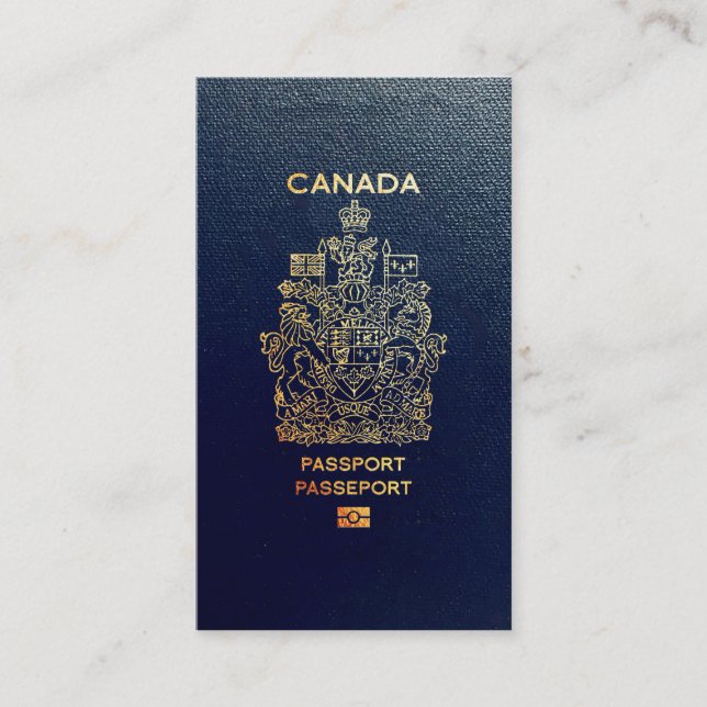 Carte De Visite [100] Couverture canadienne du passeport (Devant)