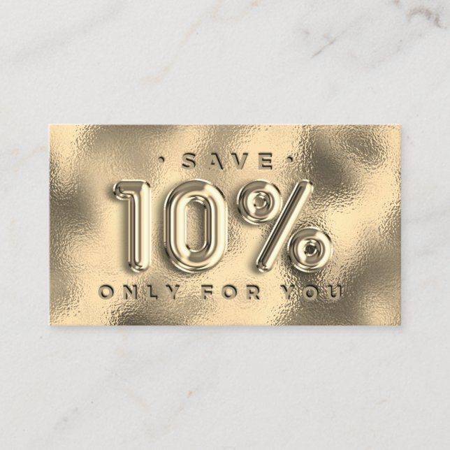 Carte De Visite 100 INSÉRER QRCODE 10%OFF Logo personnalisé Gold G (Devant)