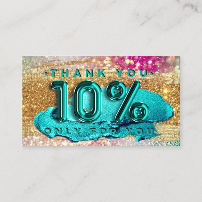 Carte De Visite 100 Logo QRCODE 10%OFF Code Gold Parties scintilla (Devant)