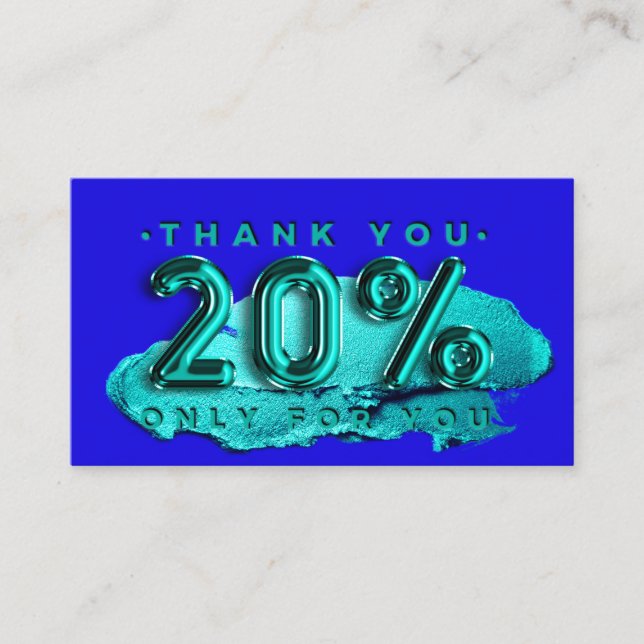 Carte De Visite 100 Logo QRCODE 20%OFF Code maquillage contours (Devant)