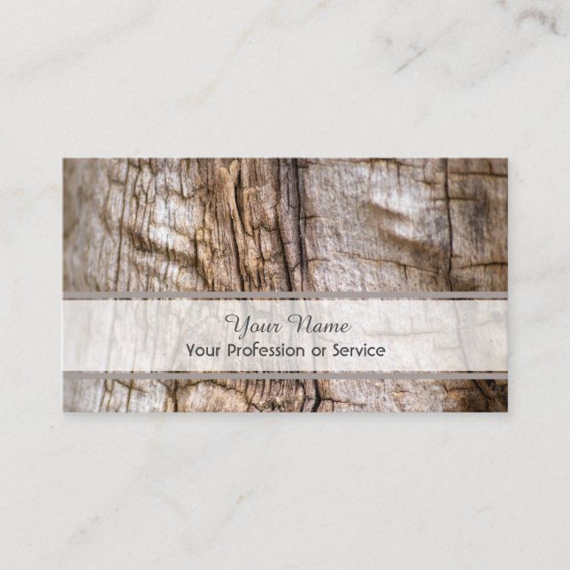 carte de visite 100% naturel bio en bois (Devant)