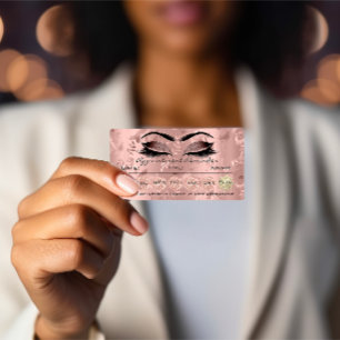 Carte De Visite 100 Rendez-vous rappel de maquillage floral Eyelas