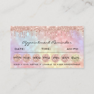 Carte De Visite 100 Rendez-vous rappel de maquillage social cheveu