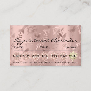 Carte De Visite 100 Rendez-vous souvenir maquillage floral Eyelash