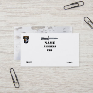 Carte De Visite 101st Division Aéroportée de division d'ABN criant