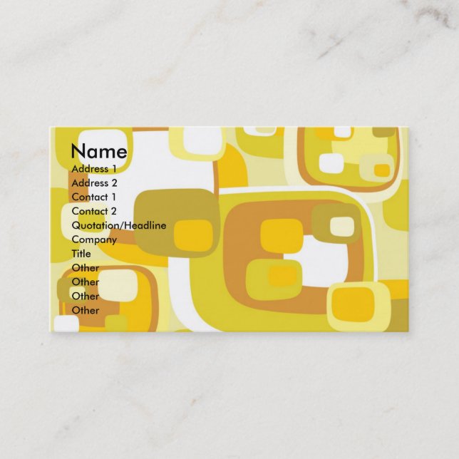Carte De Visite 105, Nom, Adresse 1, Adresse 2, Contact 1, Co... (Devant)