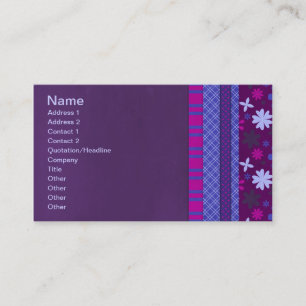 CARTE DE VISITE 1066 PURPLE BLUE CHAUD ARRIÈRE - PLANS STRIPES SO
