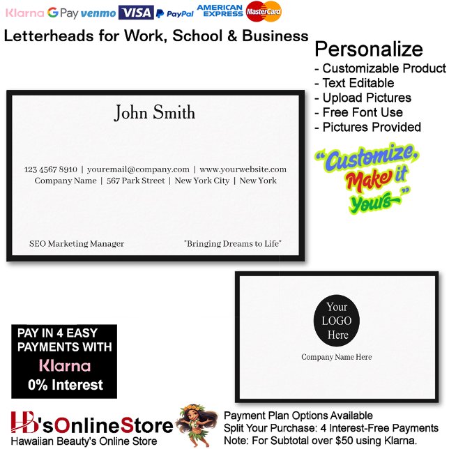 Carte De Visite 12 logos noirs modernes pour promouvoir la marque  (12 Modern Black Logo Promote Company Brand Name Business Card.)