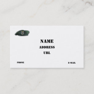 Carte De Visite 12e groupe des forces spéciales Vétérans de la SFG