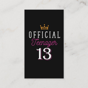 Cartes De Visite Anniversaire 13 Ans Zazzle Fr