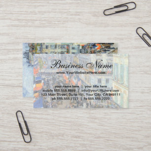 Carte De Visite 14 juillet, rue Daunou par Childe Hassam