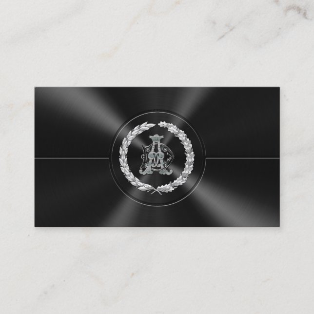 Carte De Visite [154] AD & DA Monogramme [Argent] (Devant)