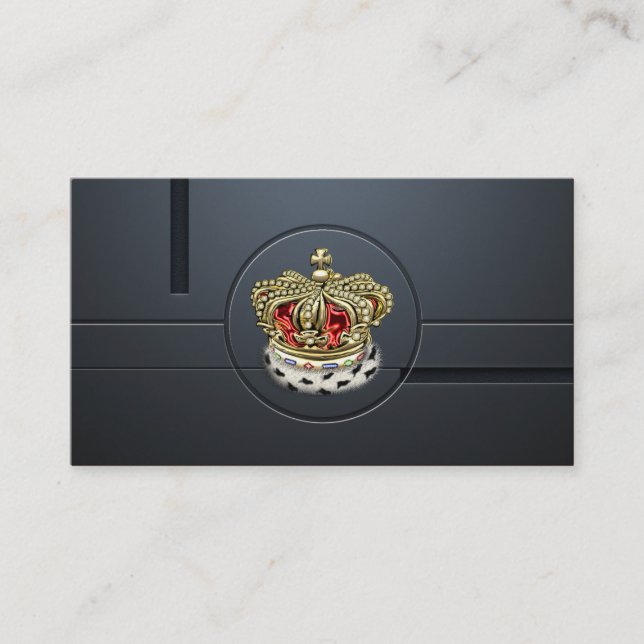 Carte De Visite [154] Couronne royale [Fourrure+Or][Rouge] (Devant)