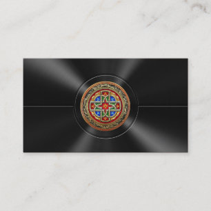 Carte De Visite [154] Croix celtique [Or+Émail]