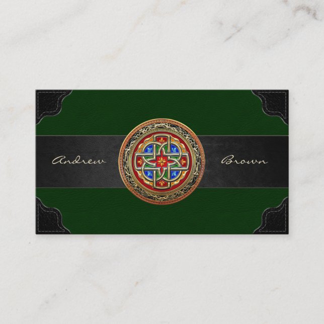 Carte De Visite [154] Croix celtique [Or+Émail] (Devant)