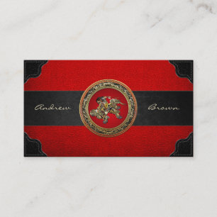 Carte De Visite [154] Hokusai - Shoki Riding Shishi Lion