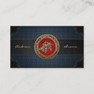 Carte De Visite [154] Hokusai - Shoki Riding Shishi Lion