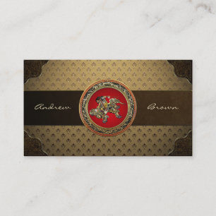 Carte De Visite [154] Hokusai - Shoki Riding Shishi Lion