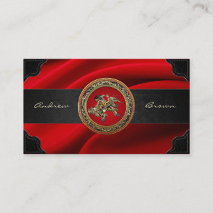 Carte De Visite [154] Hokusai - Shoki Riding Shishi Lion