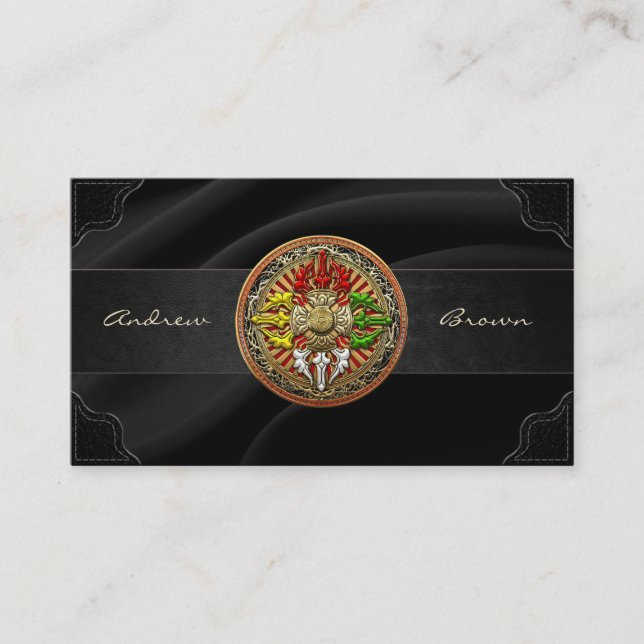 Carte De Visite [154] Tibétain Double Dorje Mandala (Devant)
