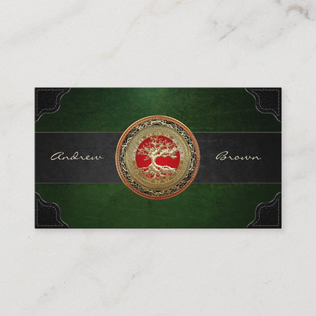 Carte De Visite [154] Treasure Trove : Celtic Tree of Life [Or] (Devant)