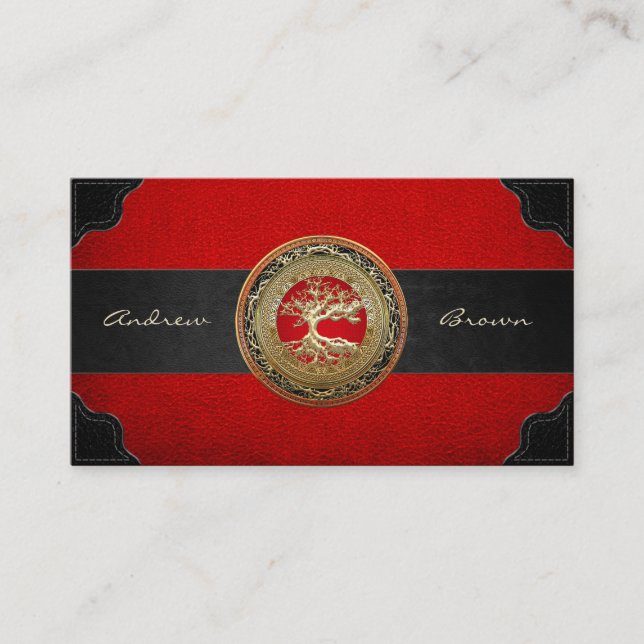 Carte De Visite [154] Treasure Trove : Celtic Tree of Life [Or] (Devant)