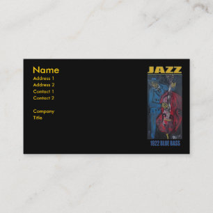 CARTE DE VISITE 1922 BASS BLEU JAZZ