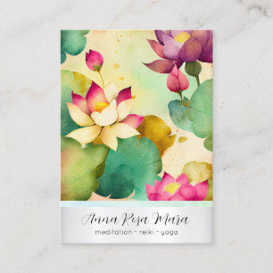 Carte De Visite *~* 1 Art Lotus PHOTO Nature Fleurs QR AP67